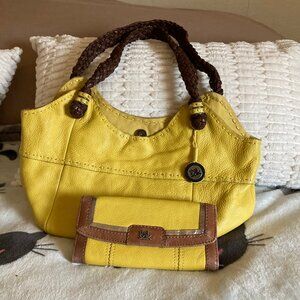 The Sak Yellow Leather Hobo Bag & Wallet